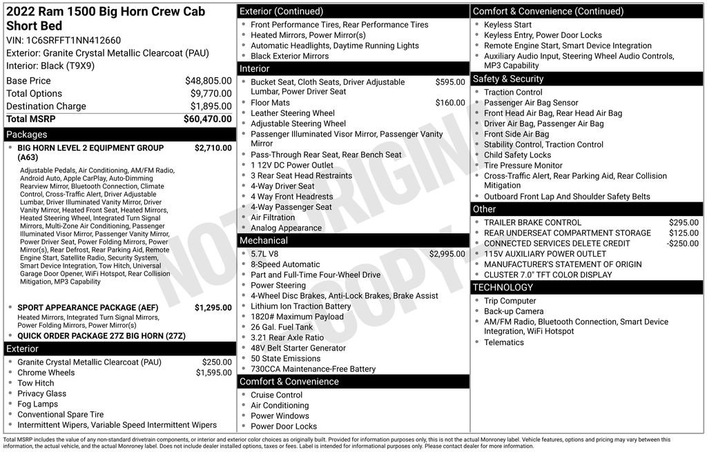 Used 2022 RAM 1500 Big Horn AWD/4WD image 4