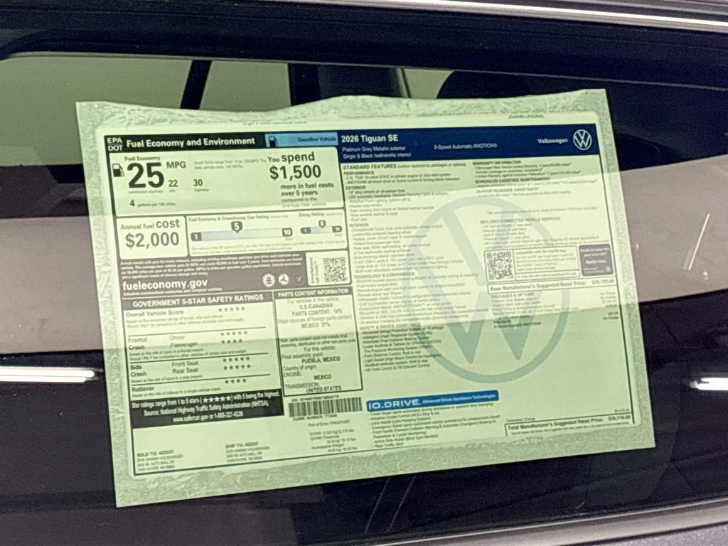 New 2026 Volkswagen Tiguan SE AWD/4WD image 24