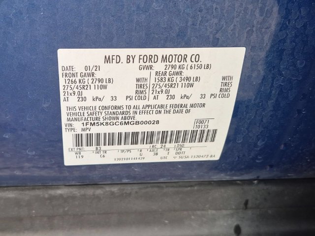 Used 2021 Ford Explorer ST w/ Equipment Group 401A AWD/4WD image 29