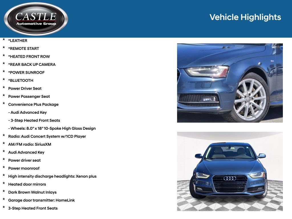 Used 2016 Audi A4 2.0T Premium w/ Convenience Plus Package FWD image 3