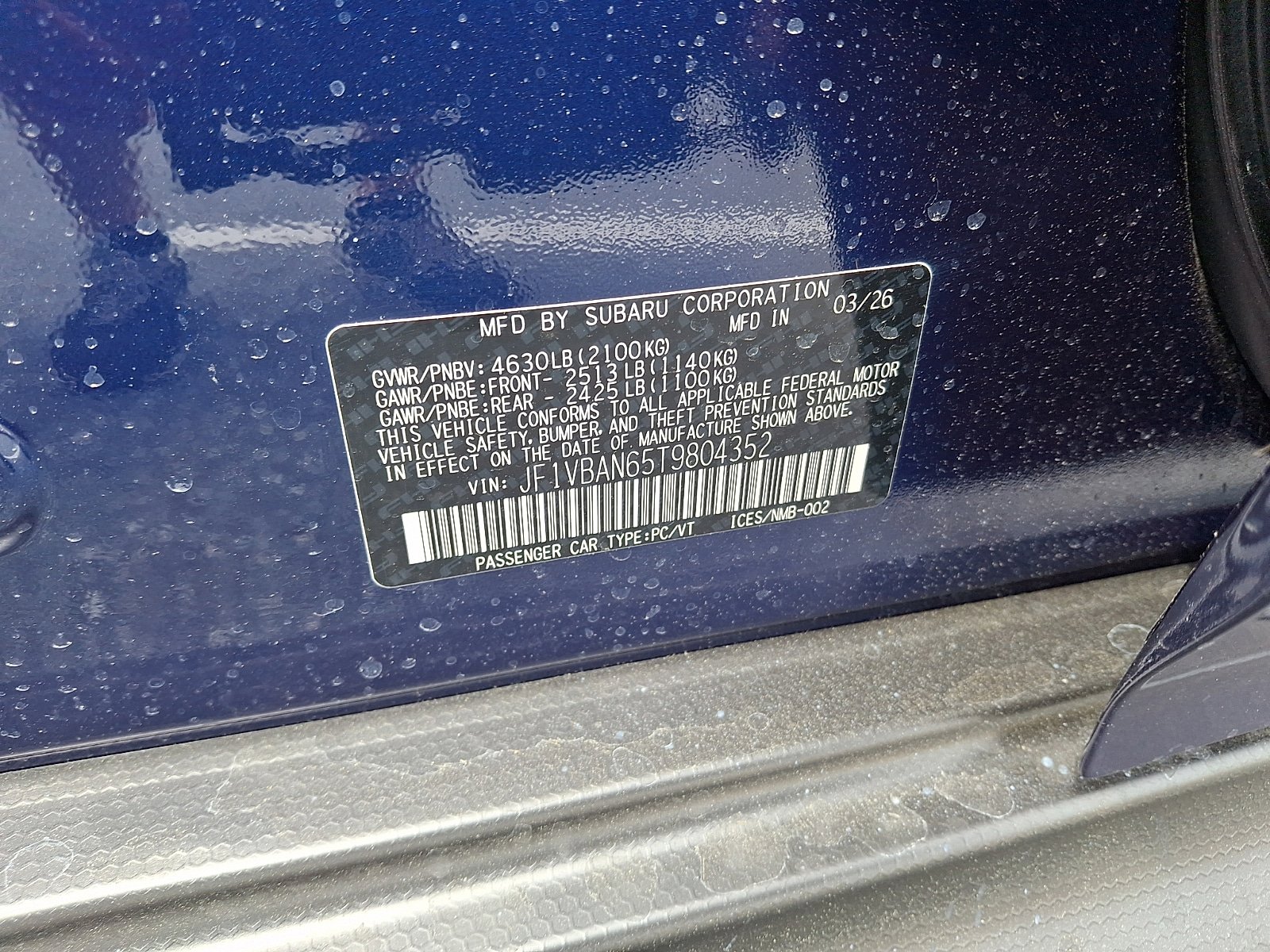 New 2026 Subaru WRX Limited AWD/4WD image 20