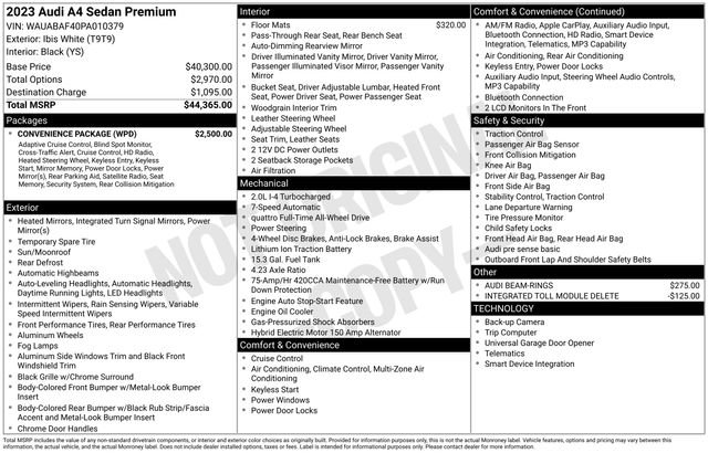 Used 2023 Audi A4 2.0T Premium w/ Convenience Package image 9