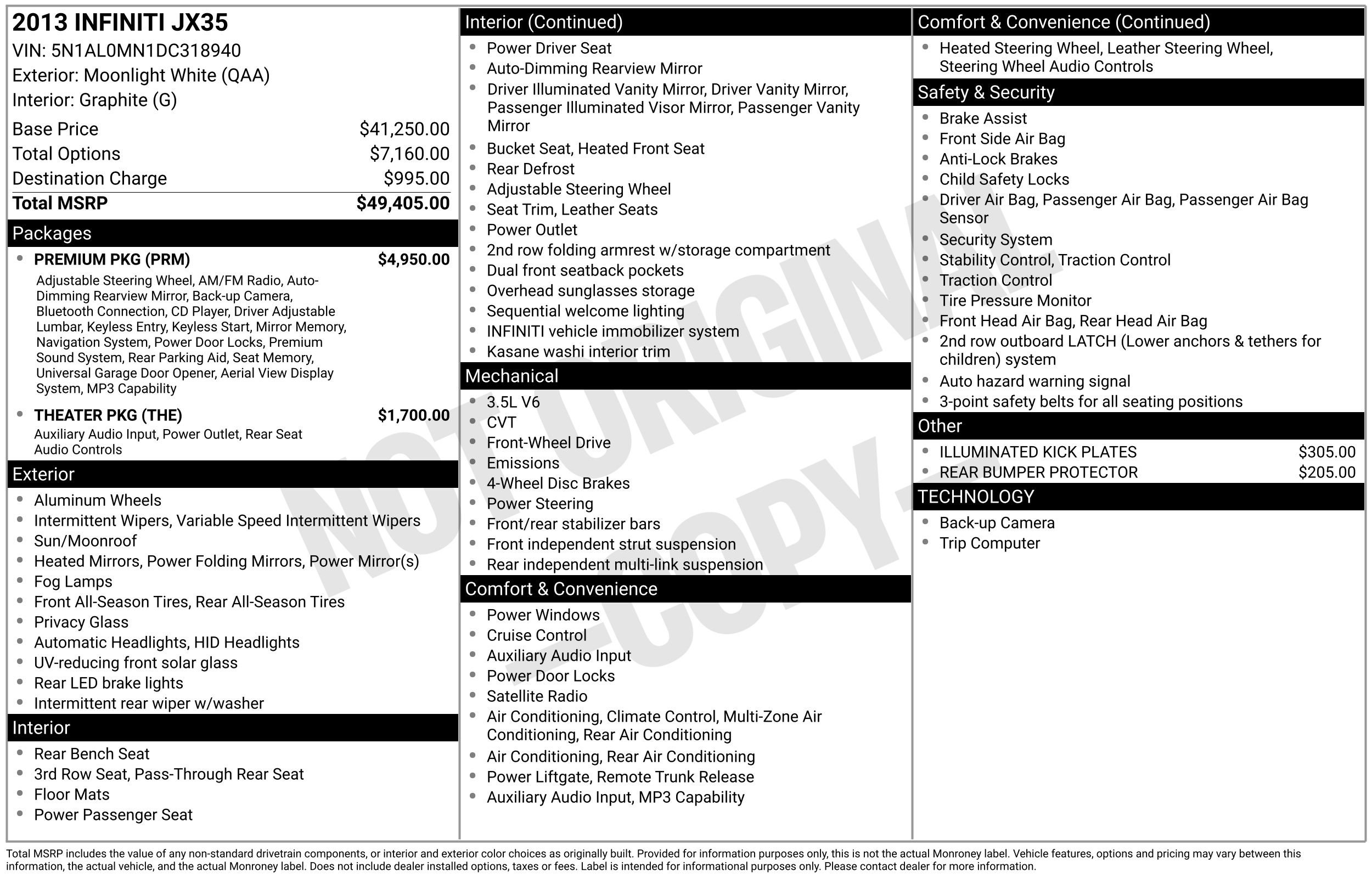 Used 2013 INFINITI JX35 FWD w/ Premium Pkg image 27