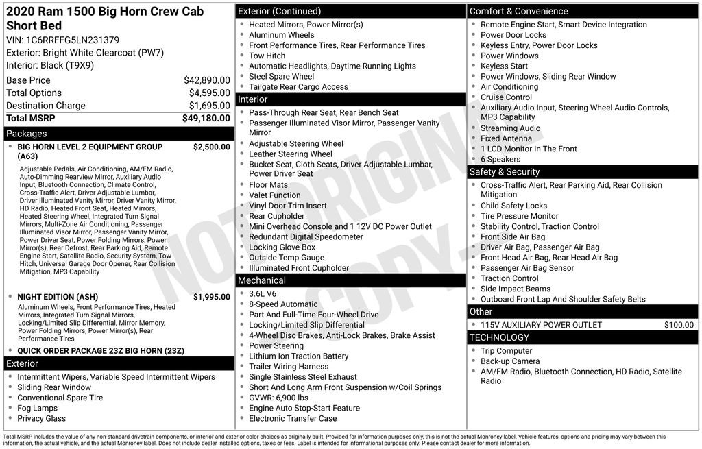 Used 2020 RAM 1500 Big Horn image 2