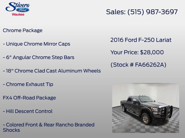 Used 2016 Ford F250 Lariat w/ Lariat Ultimate Package AWD/4WD image 8