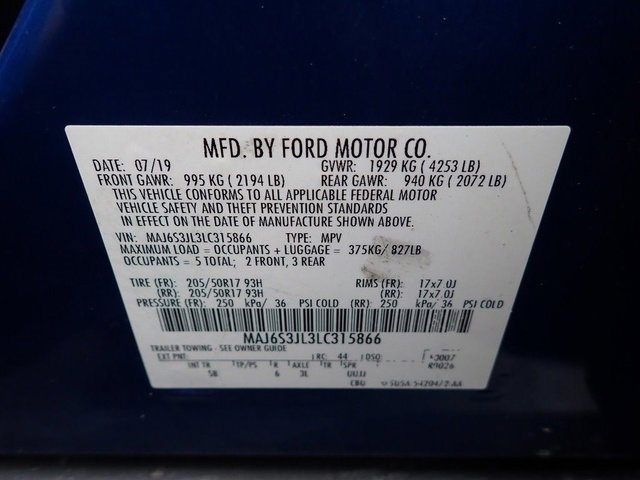 Used 2020 Ford EcoSport SES w/ SES Black Appearance Package image 20