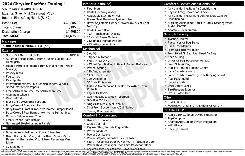 Used 2024 Chrysler Pacifica Touring-L image 6