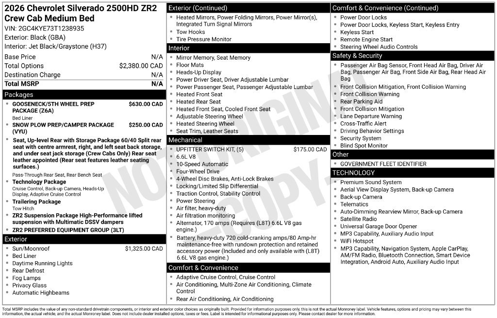 New 2026 Chevrolet Silverado 2500 ZR2 AWD/4WD image 4