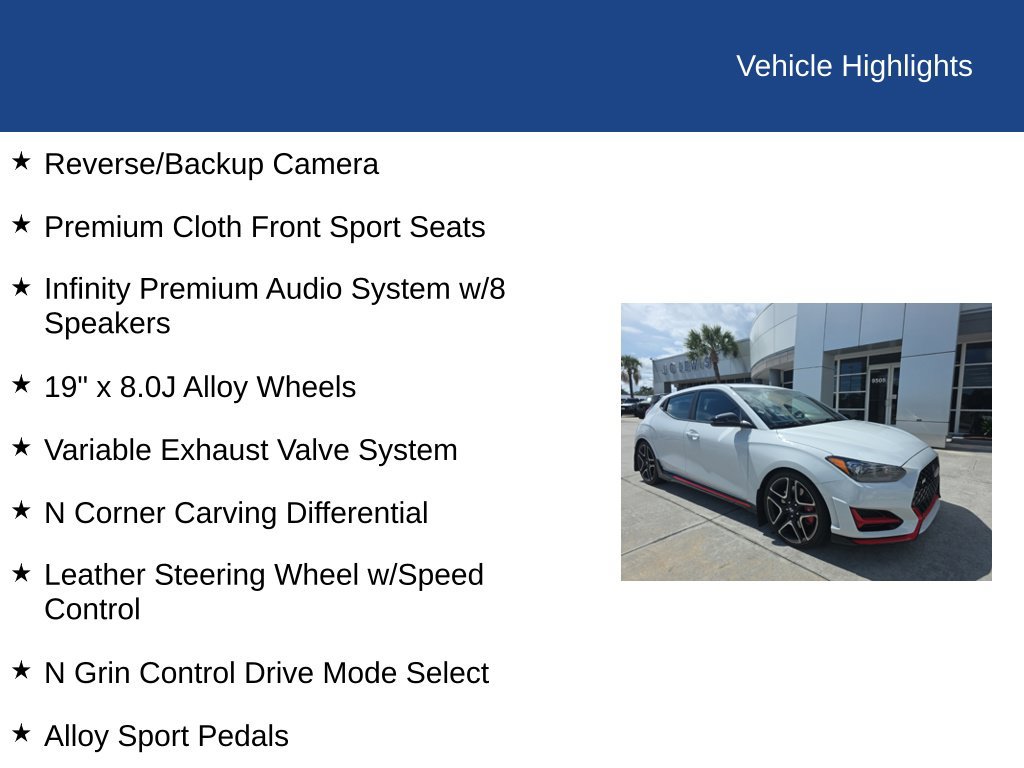 Used 2019 Hyundai Veloster N N w/ Performance Package FWD image 8