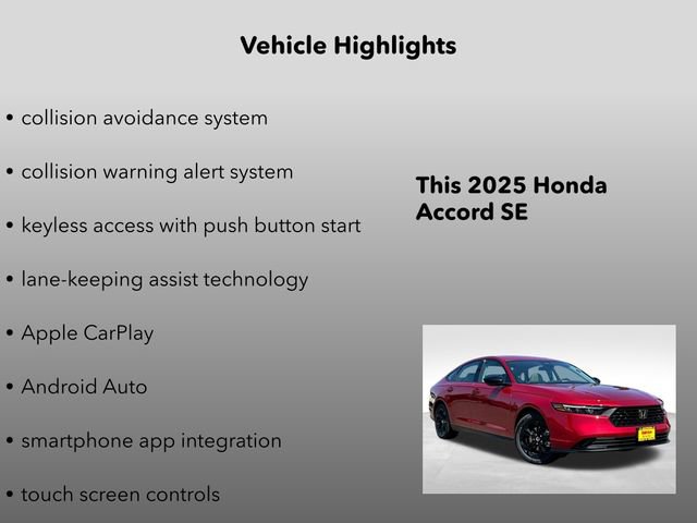 New 2025 Honda Accord SE image 10