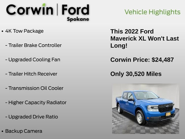 Used 2022 Ford Maverick XL w/ Equipment Group 100A Standard AWD/4WD image 7