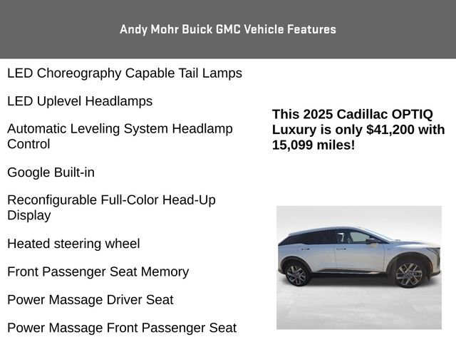 Used 2025 Cadillac Optiq Luxury 2 w/ LPO, Floor Liner Package AWD/4WD image 15
