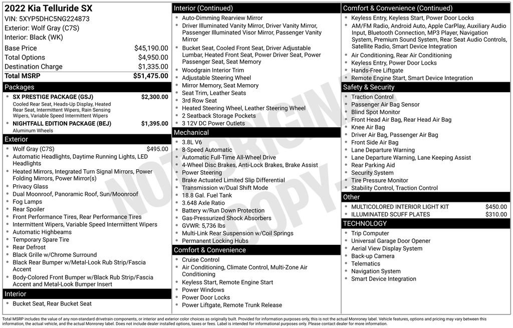 Used 2022 Kia Telluride SX w/ SX Prestige Package image 12