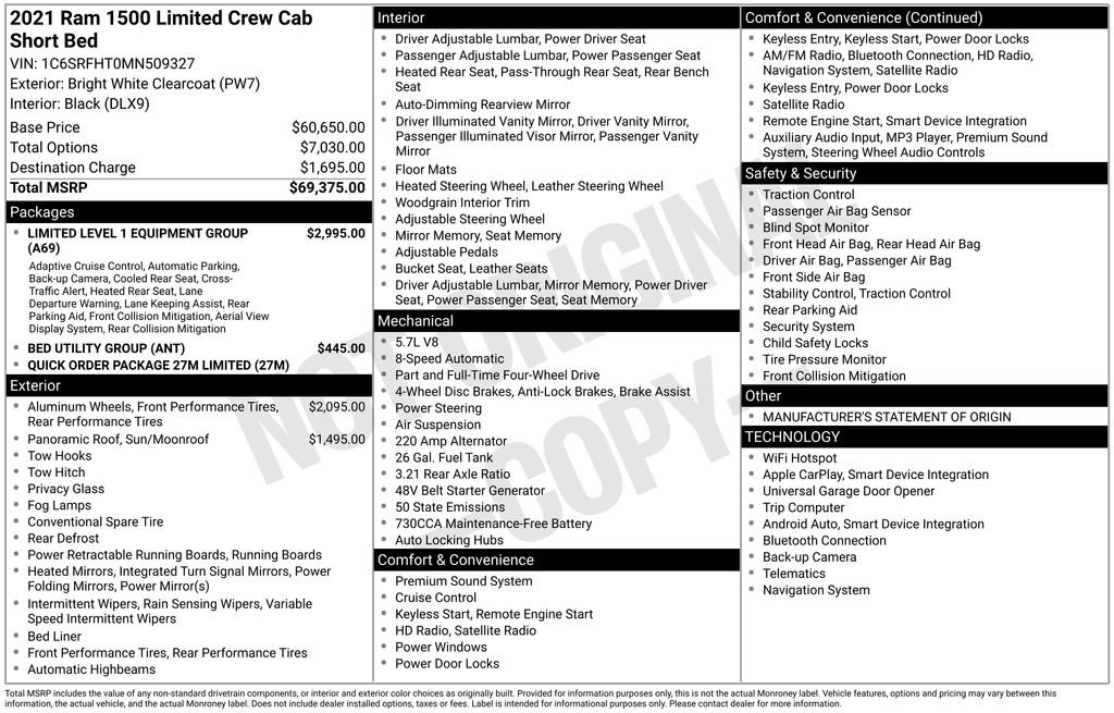 Used 2021 RAM 1500 Limited image 14