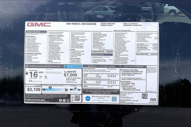 New 2026 GMC Yukon XL Elevation w/ Elevation Premium Package AWD/4WD image 14