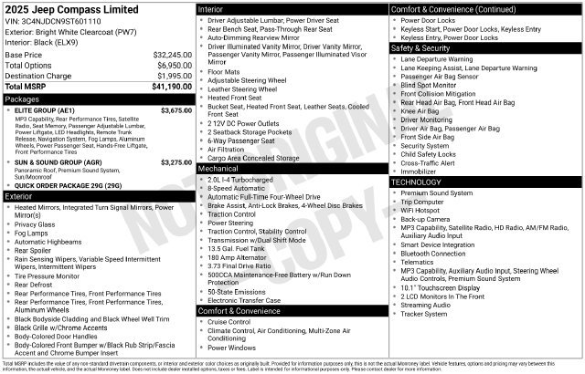 Used 2025 Jeep Compass Limited w/ Elite Group AWD/4WD image 35