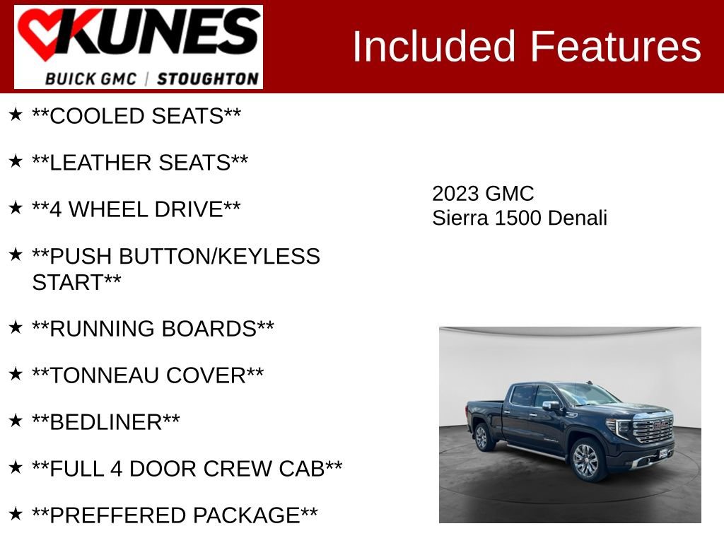 Used 2023 GMC Sierra 1500 Denali w/ Denali Reserve Package AWD/4WD image 3
