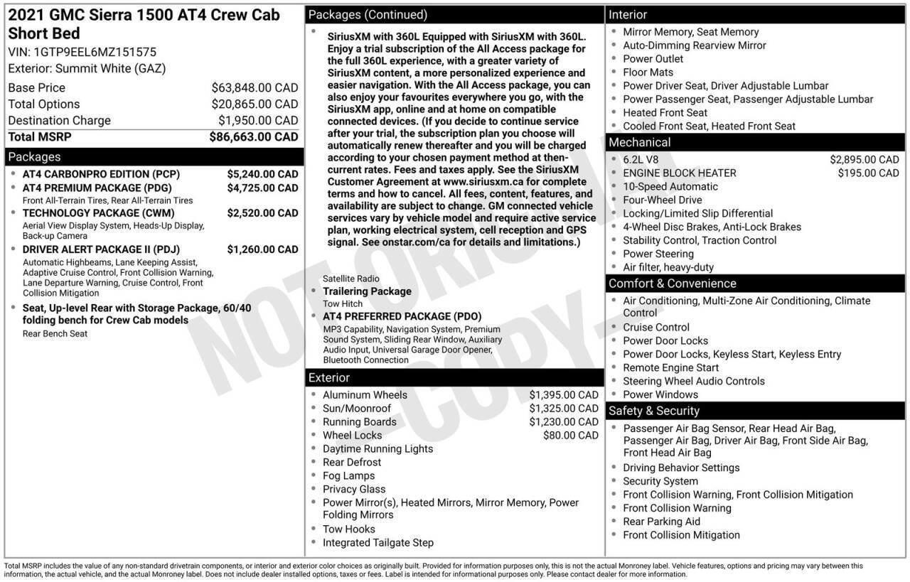 Used 2021 GMC Sierra 1500 AT4 w/ AT4 Carbonpro Edition AWD/4WD image 35