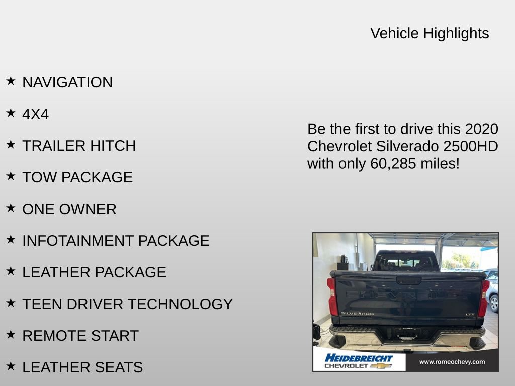 Used 2020 Chevrolet Silverado 2500 LTZ w/ LTZ Premium Package image 7