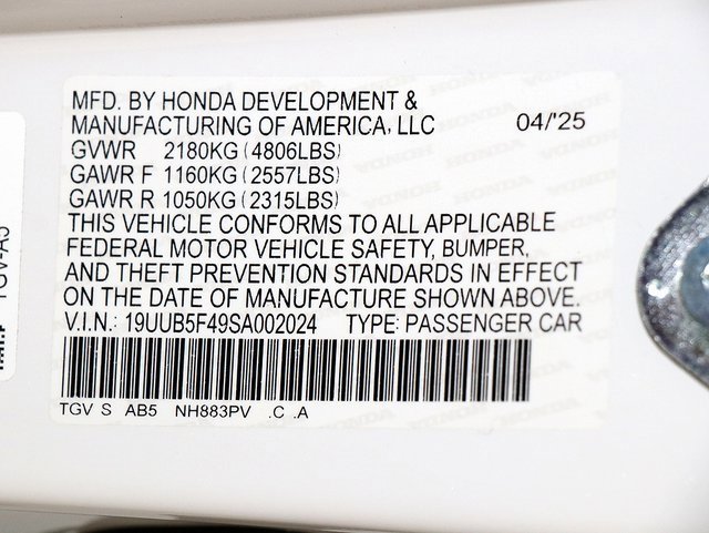 Certified 2025 Acura TLX w/ Technology Package image 39