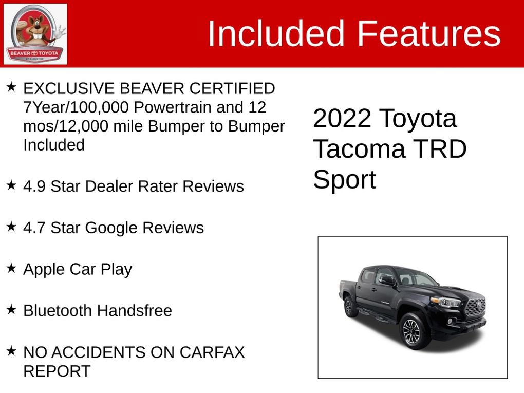 Used 2022 Toyota Tacoma TRD Sport w/ Technology Package RWD image 4