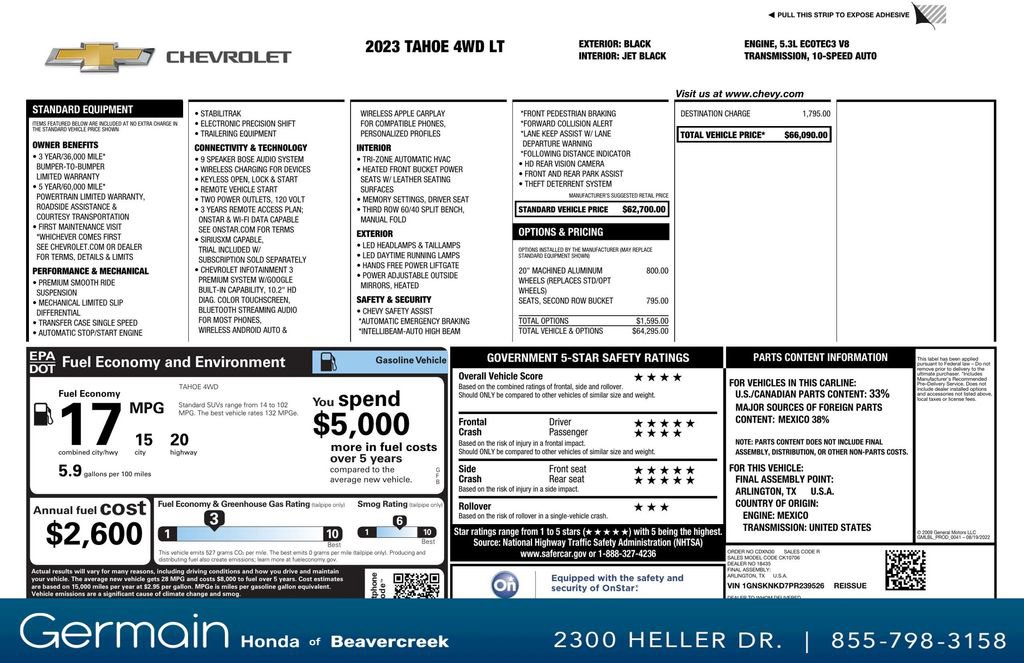Used 2023 Chevrolet Tahoe LT image 36