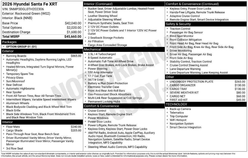 New 2026 Hyundai Santa Fe XRT AWD/4WD image 25