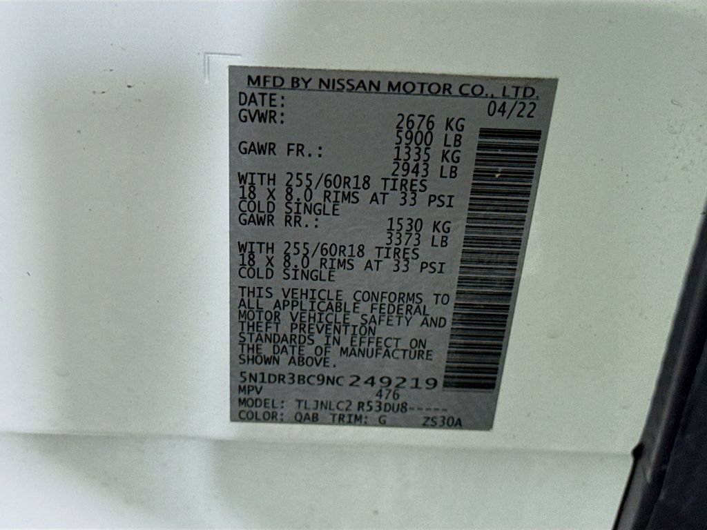 Certified 2022 Nissan Pathfinder SV AWD/4WD image 36