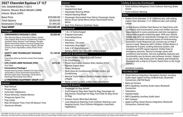 New 2027 Chevrolet Equinox LT w/ Convenience Package II FWD image 3