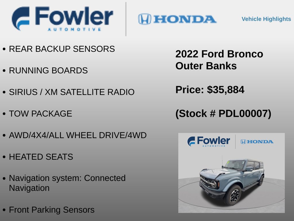 Used 2022 Ford Bronco Outer Banks AWD/4WD image 16