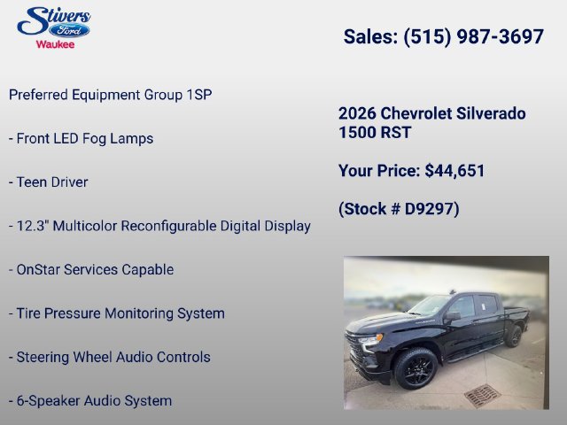 Used 2026 Chevrolet Silverado 1500 RST w/ RST Select Package AWD/4WD image 21