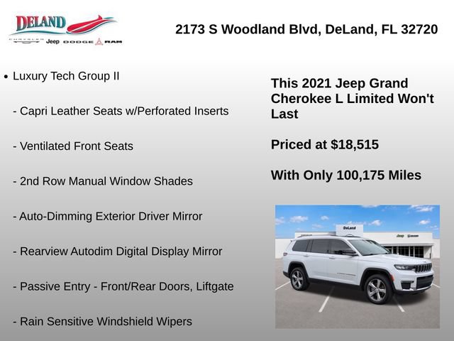 Used 2021 Jeep Grand Cherokee L Limited w/ Luxury Tech Group II AWD/4WD image 15
