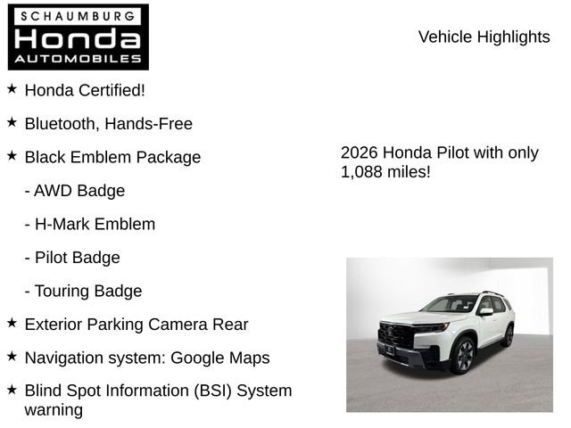 Certified 2026 Honda Pilot Touring image 14