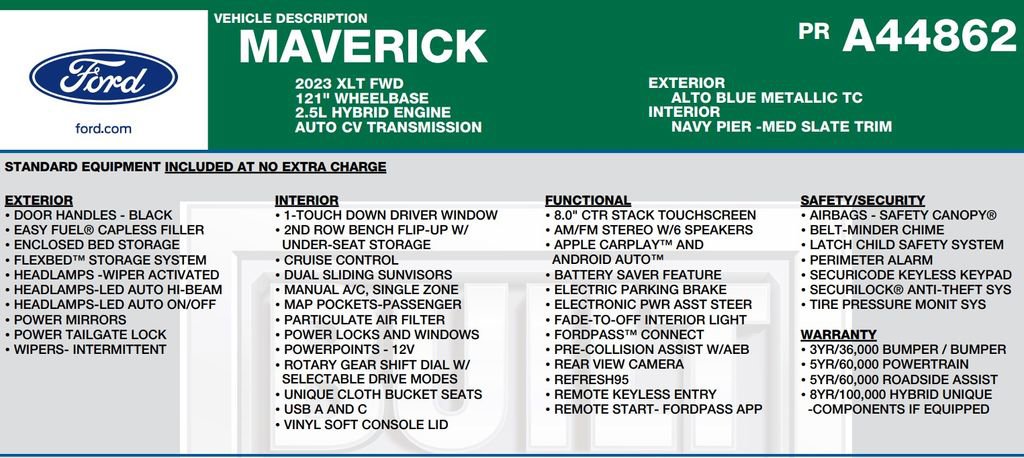 Used 2023 Ford Maverick XLT w/ XLT Luxury Package image 17