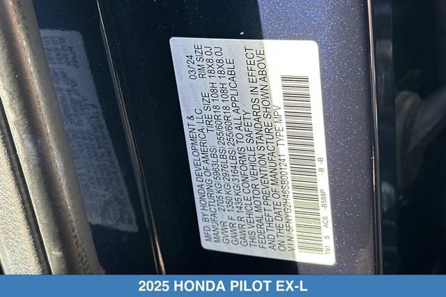 Certified 2025 Honda Pilot EX-L image 34