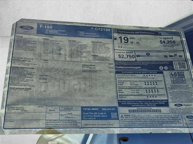 New 2025 Ford F150 Platinum w/ Equipment Group 702A High image 18