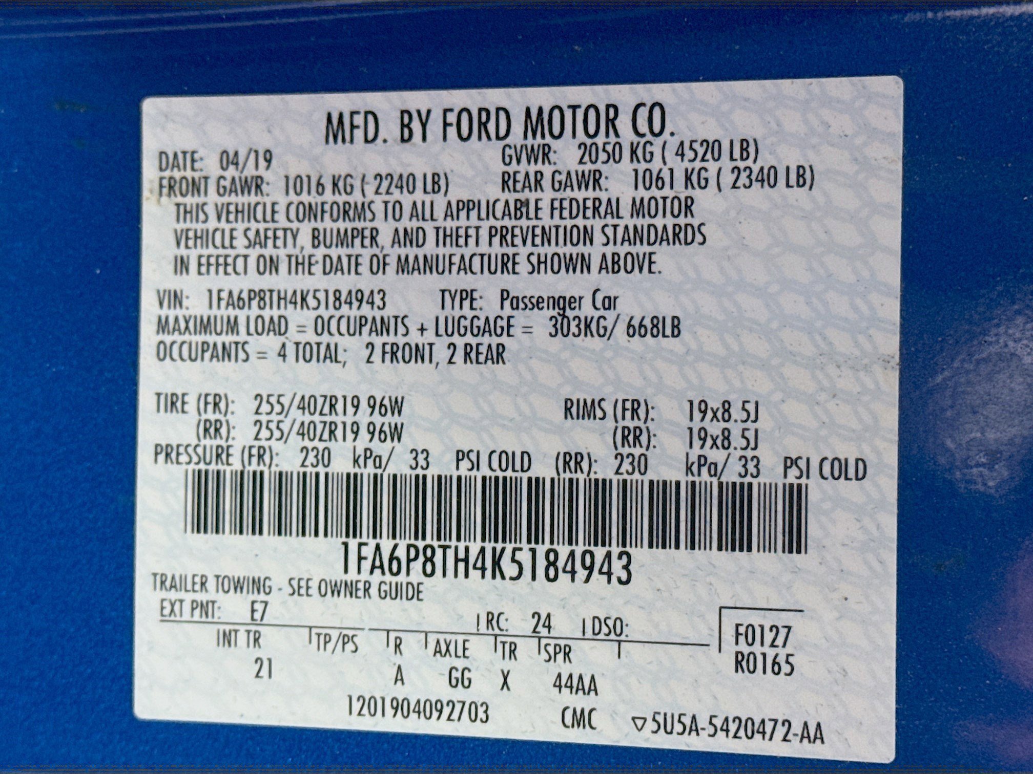 Used 2019 Ford Mustang EcoBoost w/ Wheel & Stripe Package image 38