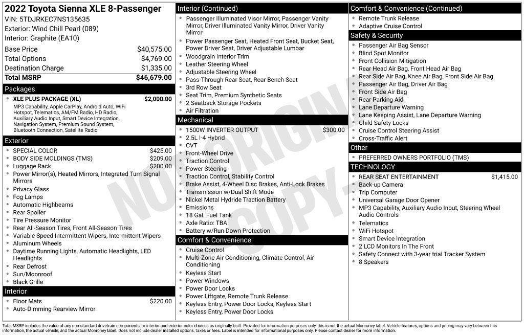 Certified 2022 Toyota Sienna XLE w/ XLE Plus Package FWD image 27