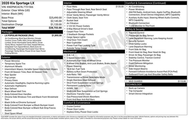 Used 2020 Kia Sportage LX w/ LX Popular Package AWD/4WD image 33