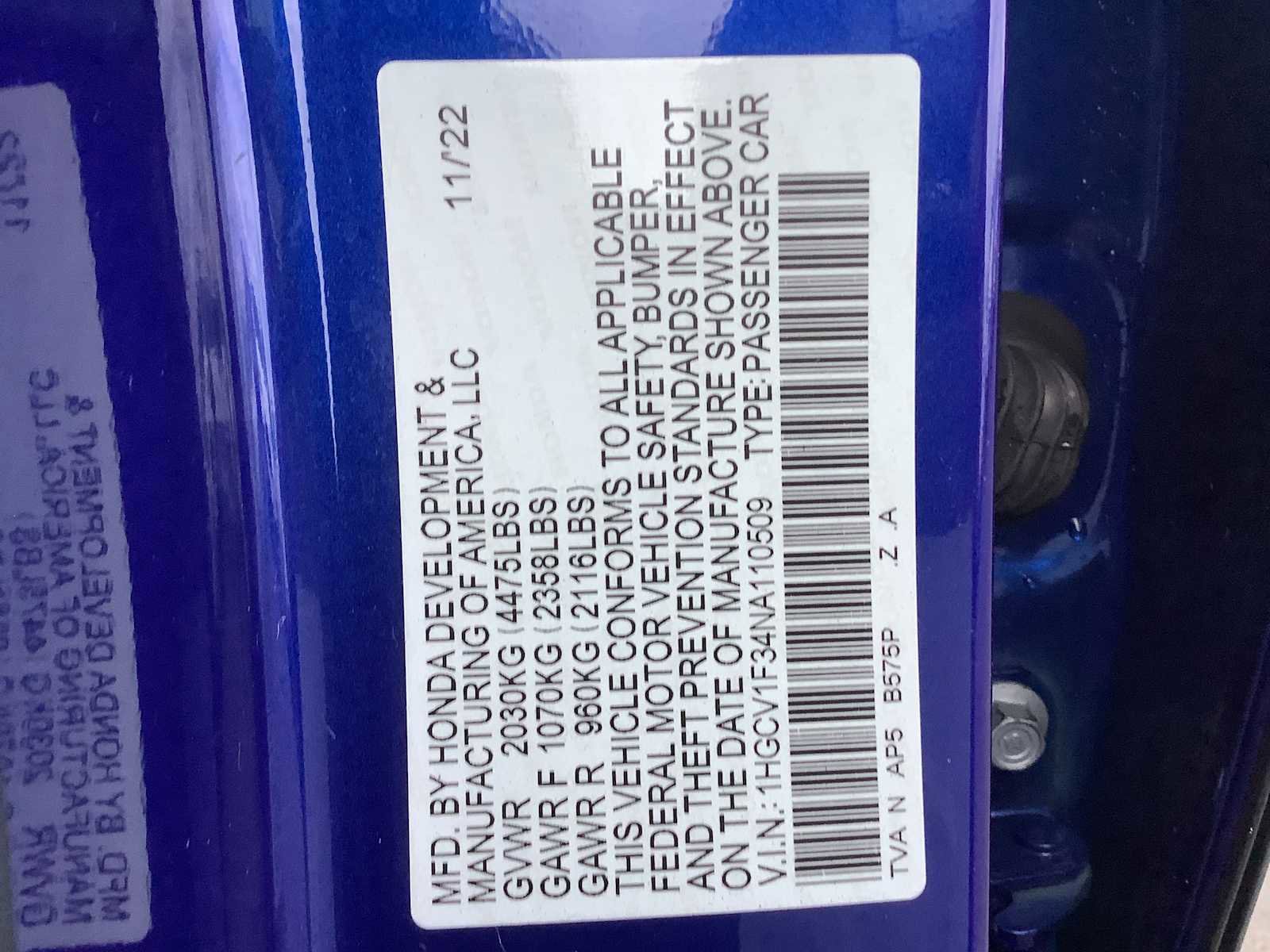 Certified 2022 Honda Accord Sport image 21