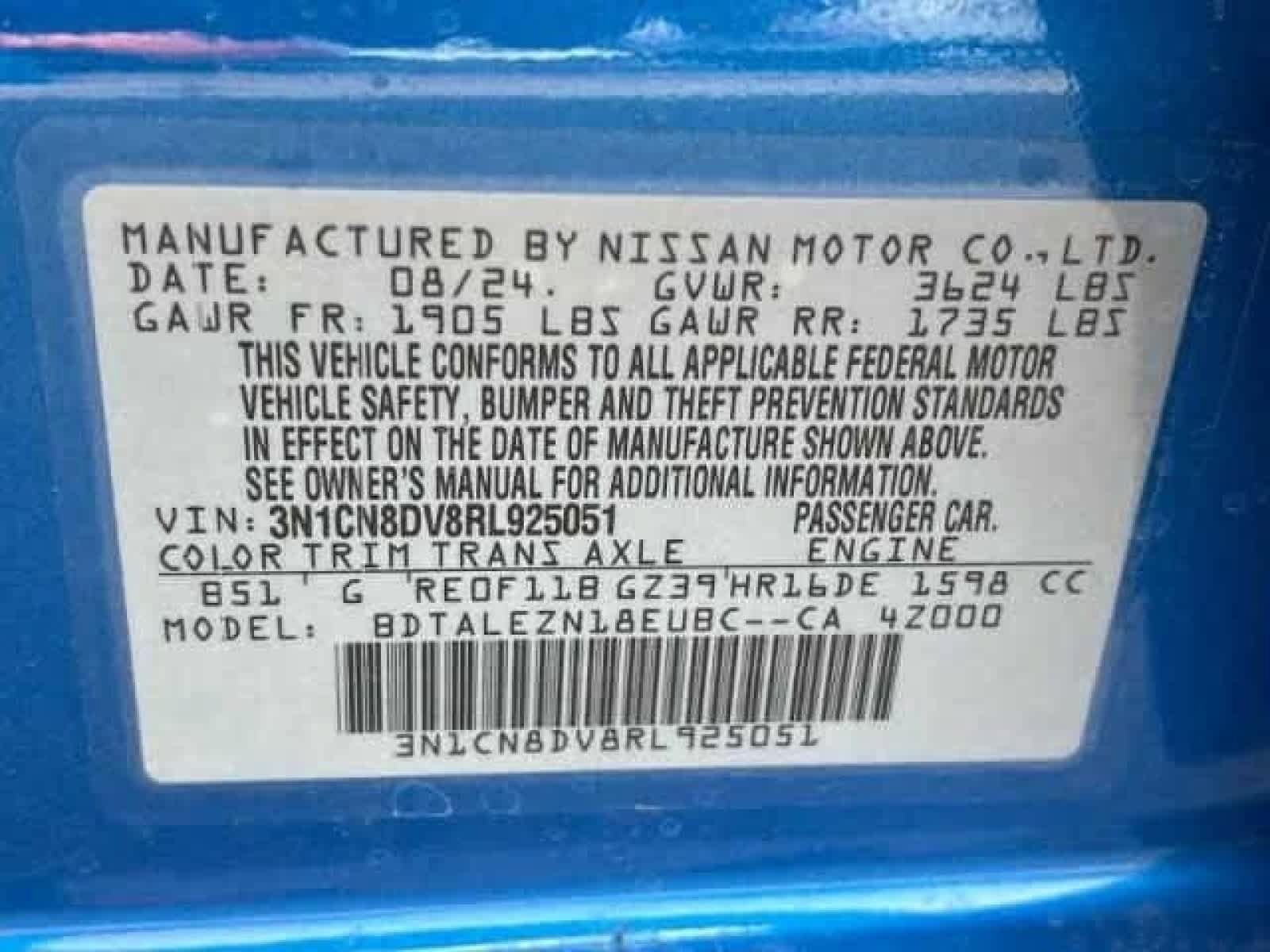 Certified 2024 Nissan Versa S w/ S Plus Package FWD image 35