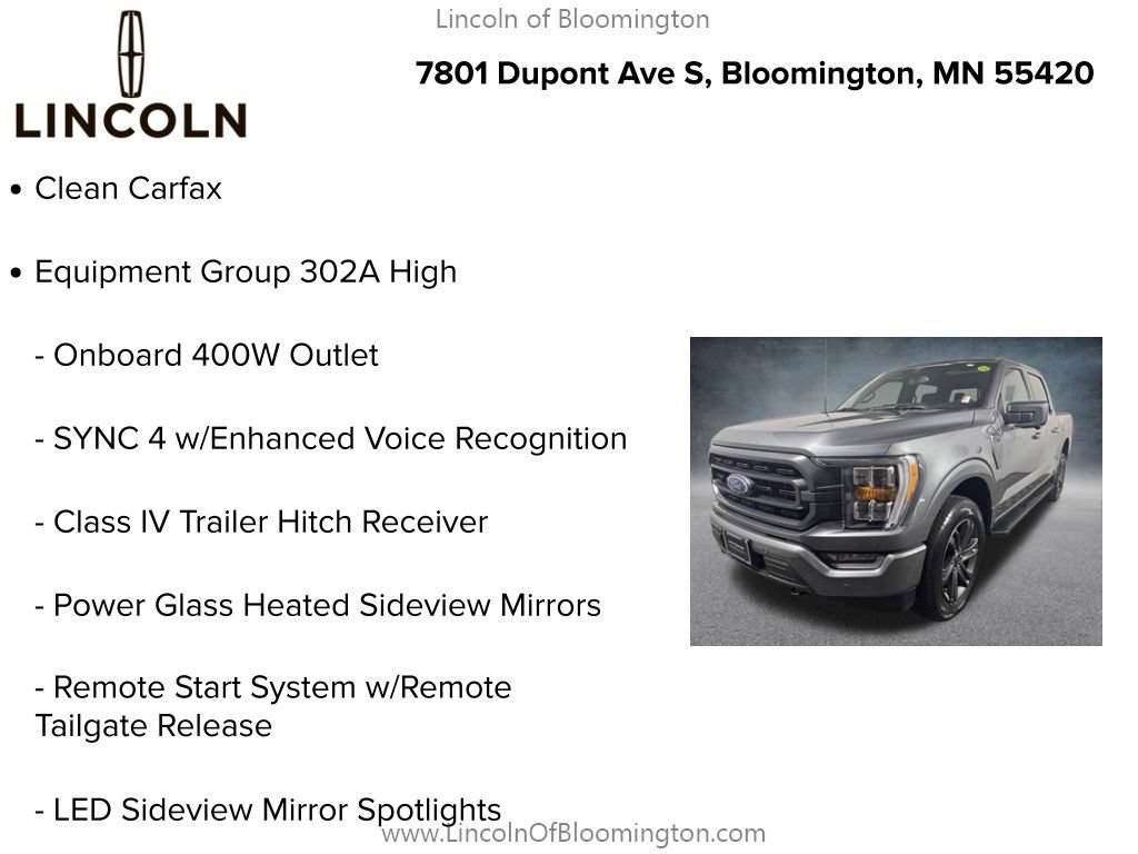 Used 2023 Ford F150 XLT w/ Equipment Group 302A High AWD/4WD image 4