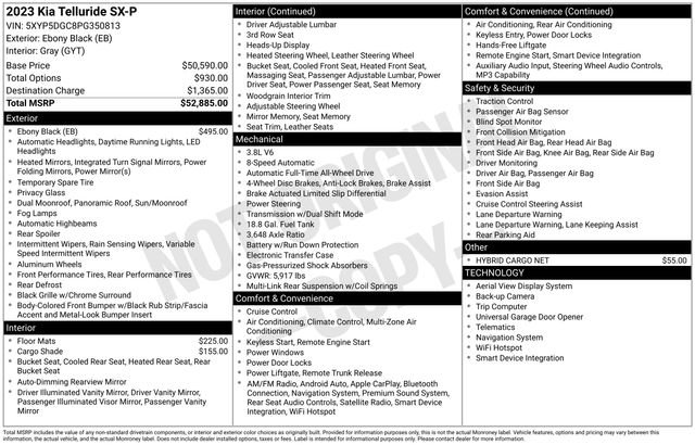 Used 2023 Kia Telluride SX Prestige image 35