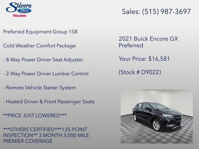 Used 2021 Buick Encore GX Preferred w/ Cold Weather Comfort Package AWD/4WD image 8