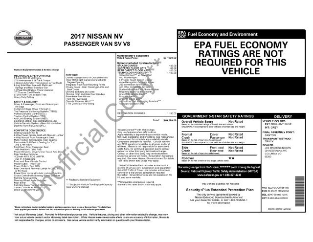 Used 2017 Nissan NV 3500 SV w/ SV Technology Package RWD image 37