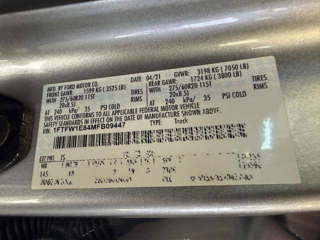 Certified 2021 Ford F150 XLT w/ Equipment Group 302A High image 31