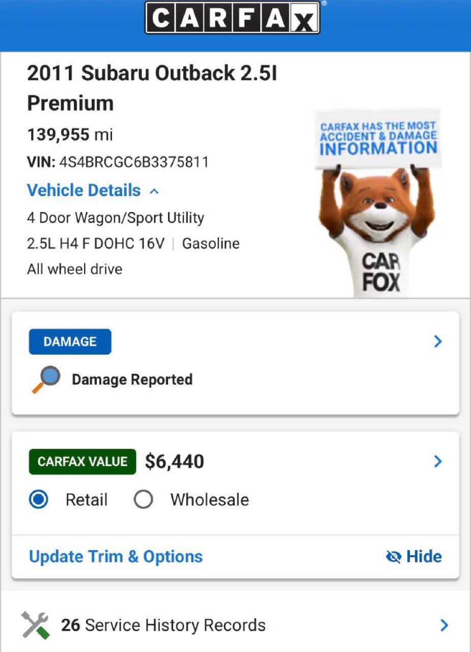 Used 2011 Subaru Outback 2.5i Premium AWD/4WD image 18