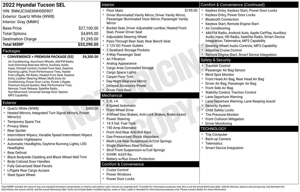 Used 2022 Hyundai Tucson SEL w/ Convenience + Premium Package image 27