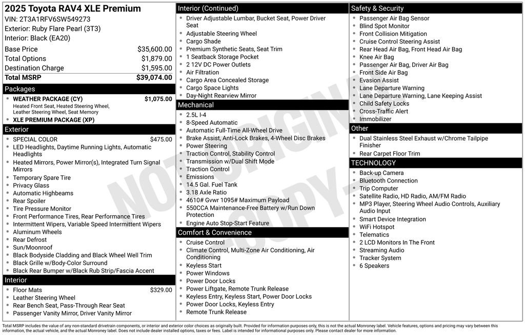 Used 2025 Toyota RAV4 XLE Premium w/ Weather Package AWD/4WD image 3