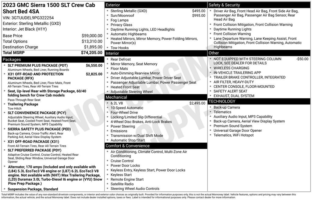 Certified 2023 GMC Sierra 1500 SLT w/ SLT Premium Plus Package AWD/4WD image 5